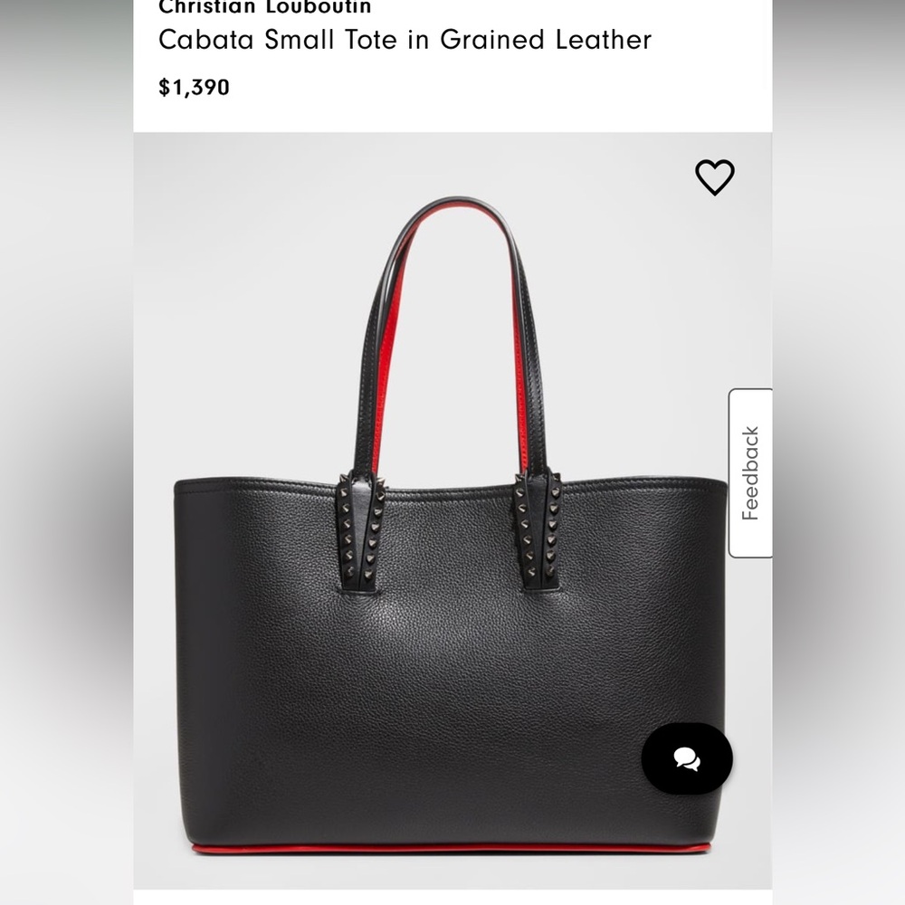 Christian Louboutin Cabata Small Tote in Grained Leather BLACK